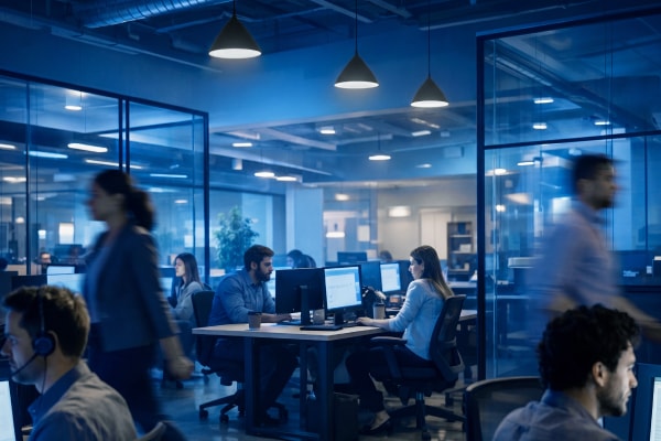 People working in office