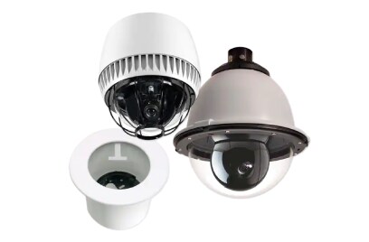 A collection of accessories for security cameras